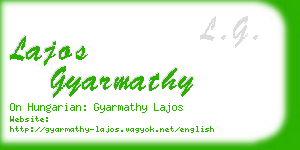 lajos gyarmathy business card